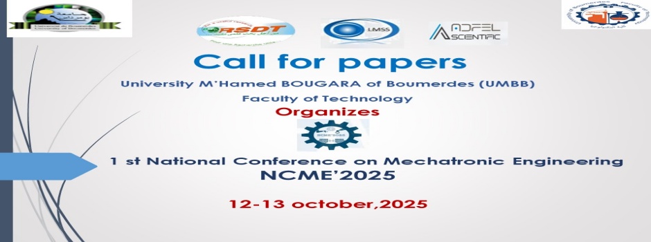
														
															Call For Papers 1 st National Conference on Mechatronic Engineering	NCME2025